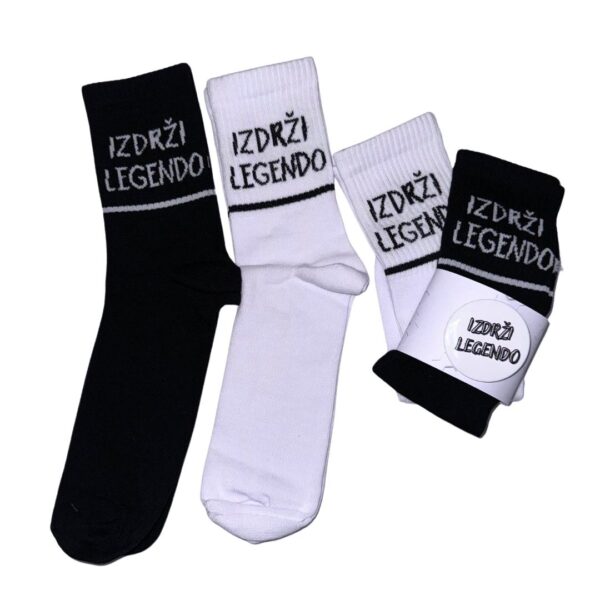 Čarape za legende  crne i bele
