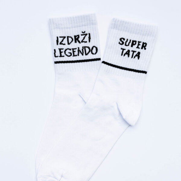 Super tata - čarape sa bedžom