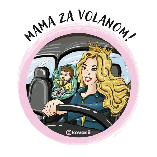 Stiker Mama za volanom