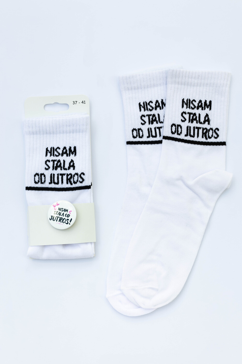 Čarape Nisam stala od jutros + bedž