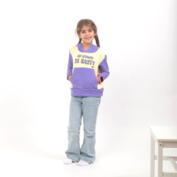 Ljubičasto - žuti duks Od ljubavi se raste