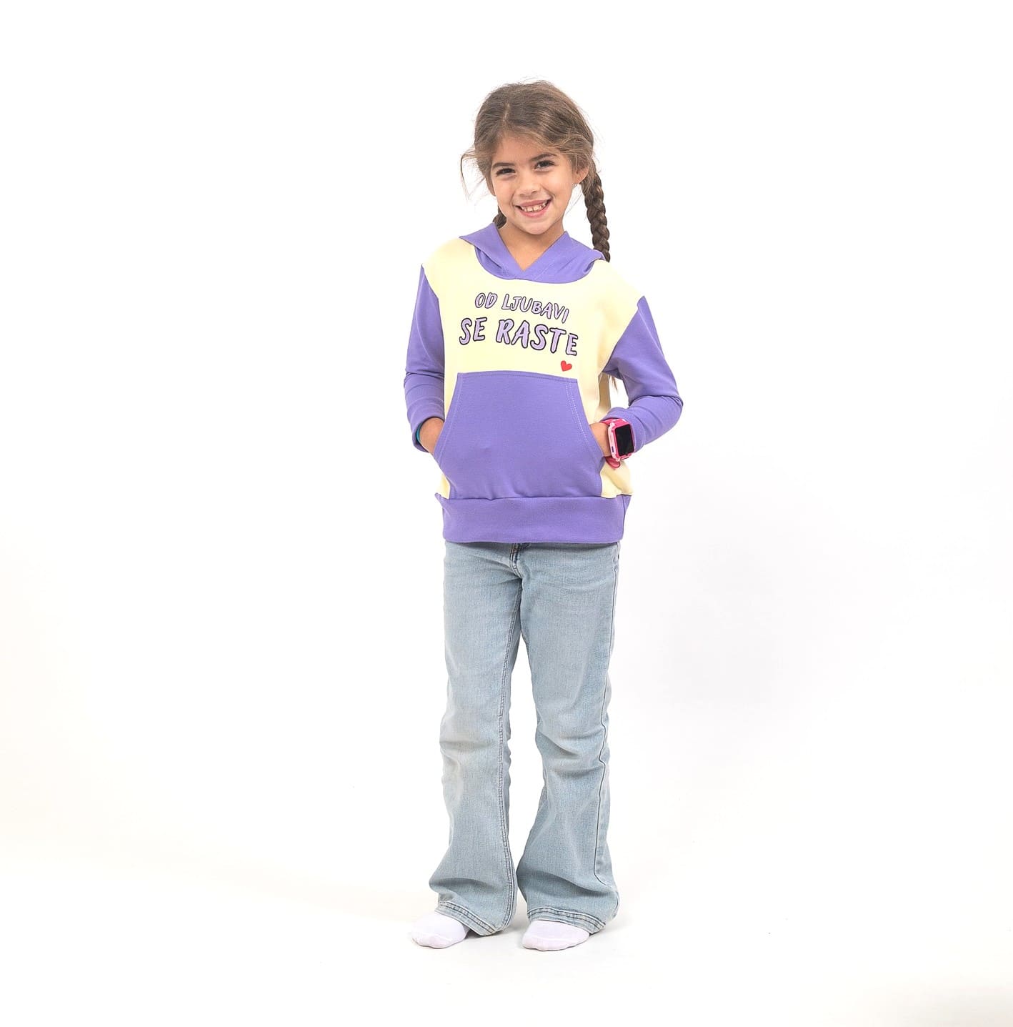 Ljubičasto - žuti duks Od ljubavi se raste - Slika 2