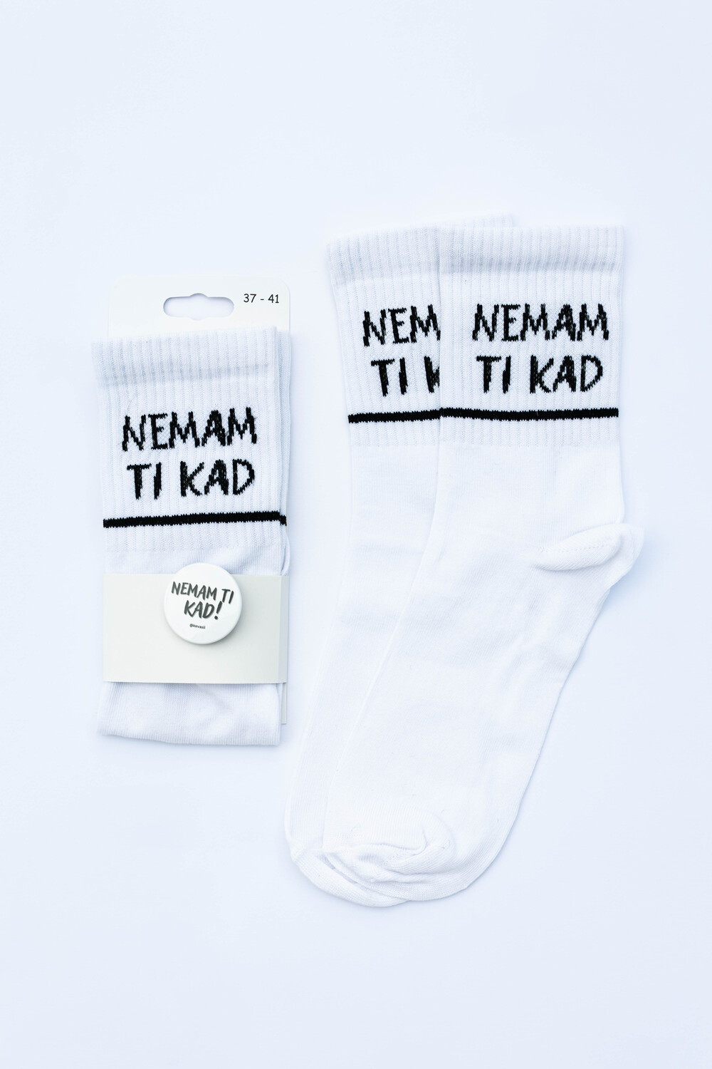 Nemam ti kad - Čarape + bedž