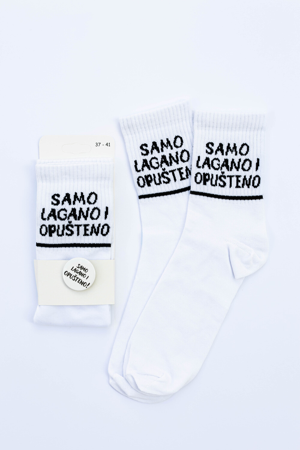 Čarape Samo lagano i opušteno + bedž