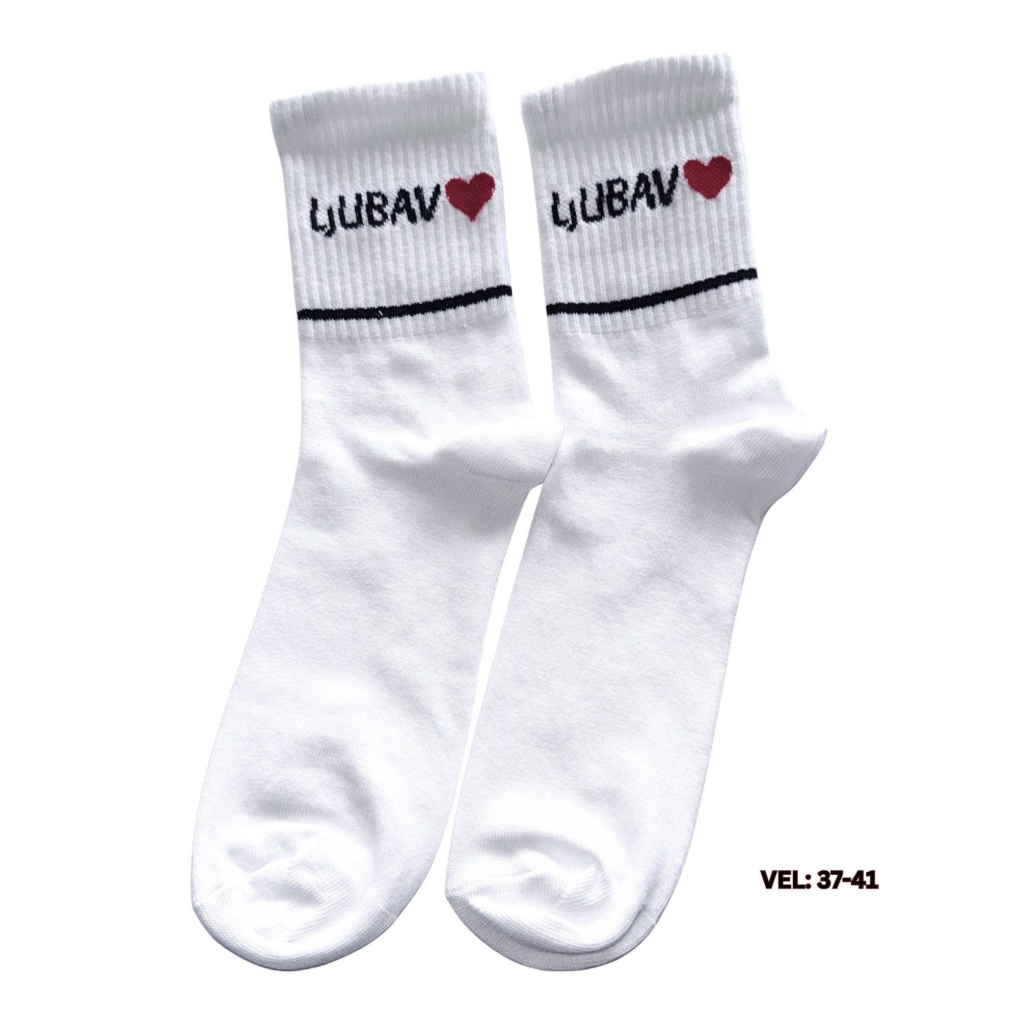 Ljubav - čarape sa bedžom